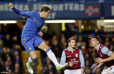 Gol pembuka pesta Chelsea oleh Fernando Torres