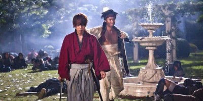 Kenshin Himura bersama Sanosuke Sagara